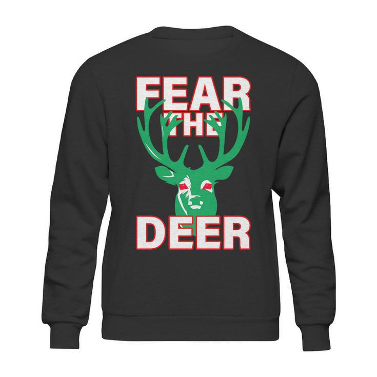 Fear The Deer Basketball Playoffs Graphic Design Printed Casual Daily Basic Sweatshirt