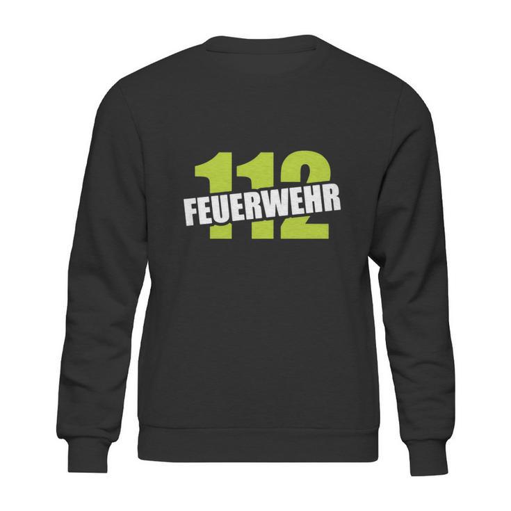 Feuerwehr 112 Shirt Feuerwehrmann Ffw Helfer Retter Sweatshirt