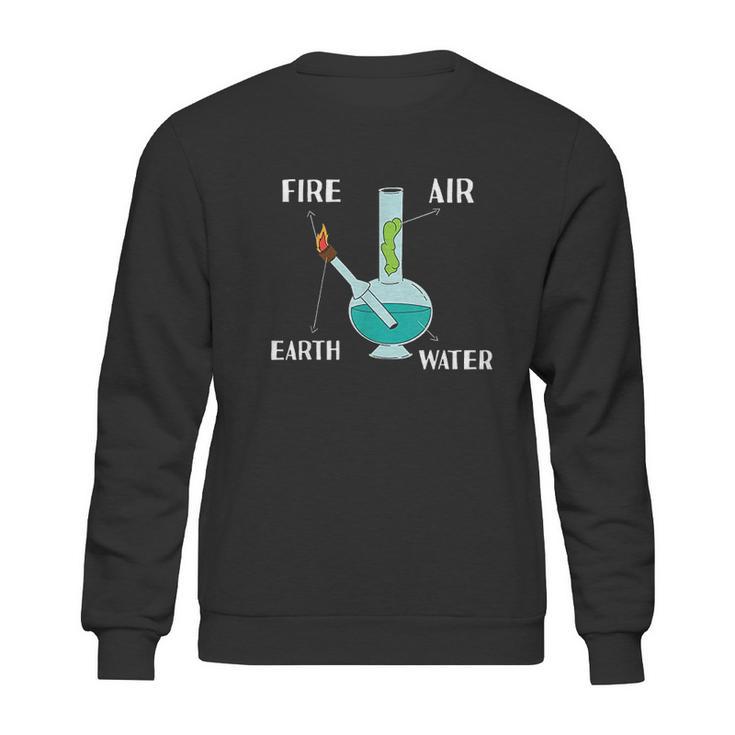 Fire Air Earth Water All Elements In One Bong Sweatshirt