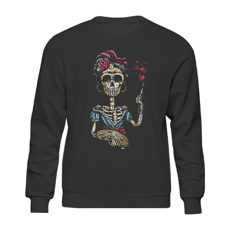 Frida Kahlo Funny Skeleton Sweatshirt