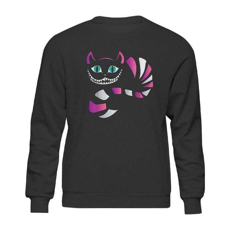 Funny Cheshire Faced Cat Sweatshirt