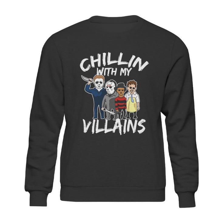 Funny Halloween Chillin With My Villains Sweatshirt