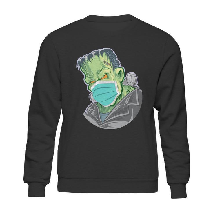 Funny Halloween Frankenstein Pandemic Virus Mask Sweatshirt