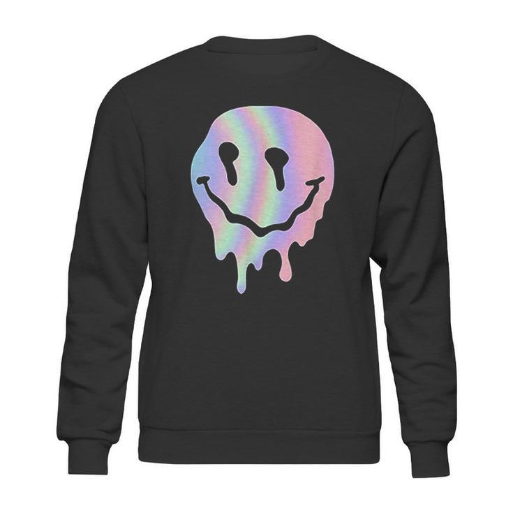 Funny Melted Acid Smiley Face Psychedelic Sweatshirt