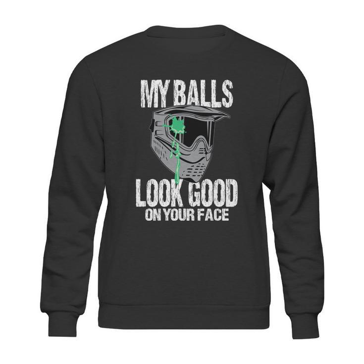 Funny Paintball Player Shooting Game Gift  Kids Gift Sweatshirt