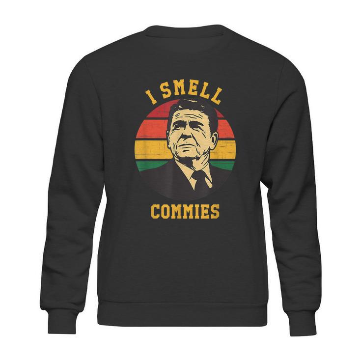 Funny Ronald Reagan Gift I Smell Commies Political Humor Gift Sweatshirt