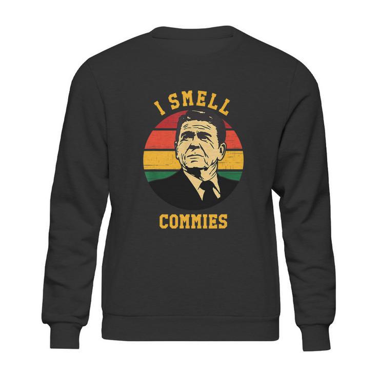 Funny Ronald Reagan I Smell Commies Political Humor Sweatshirt