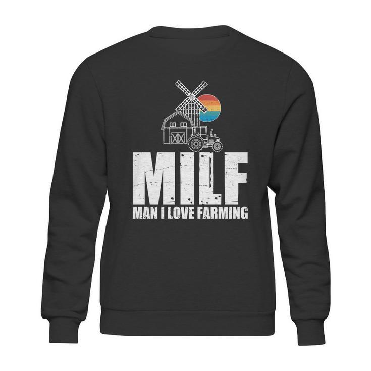 Funny Vintage Milf Man I Love Farming Sweatshirt