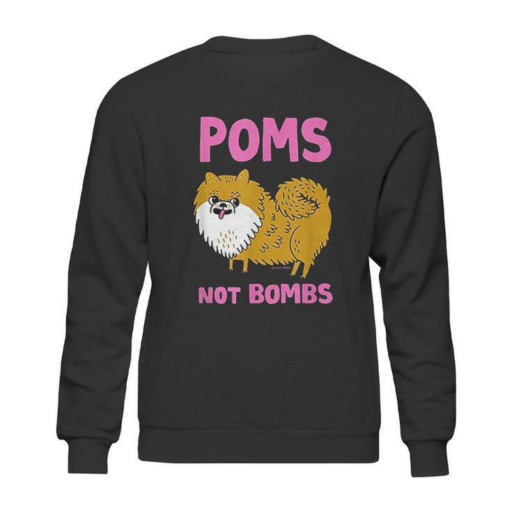 Gemma Correll Poms Not Bombs Sweatshirt