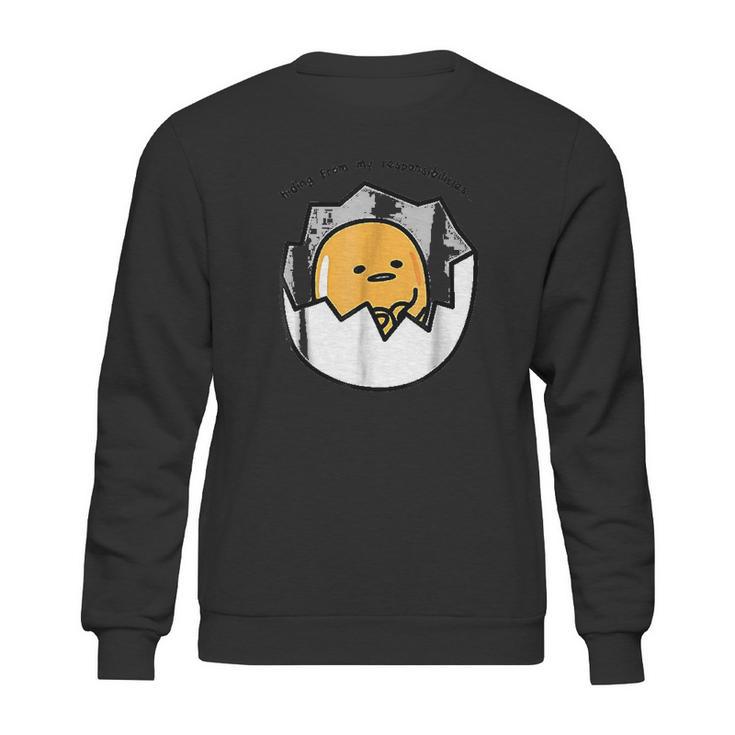 Gudetama The Lazy Egg Hiding From Responsibilities Sweatshirt