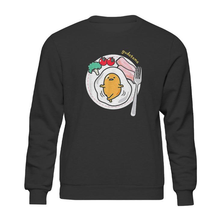 Gudetama Whatever Breakfast Plate Sweatshirt