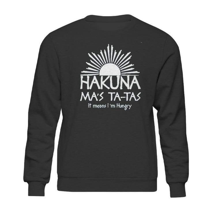 Hakuna Mas Tatas Parody Funny Romper Sweatshirt