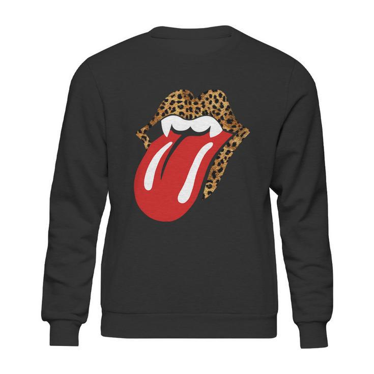 Halloween Leopard Panther Dracula Tongue Scary Sweatshirt