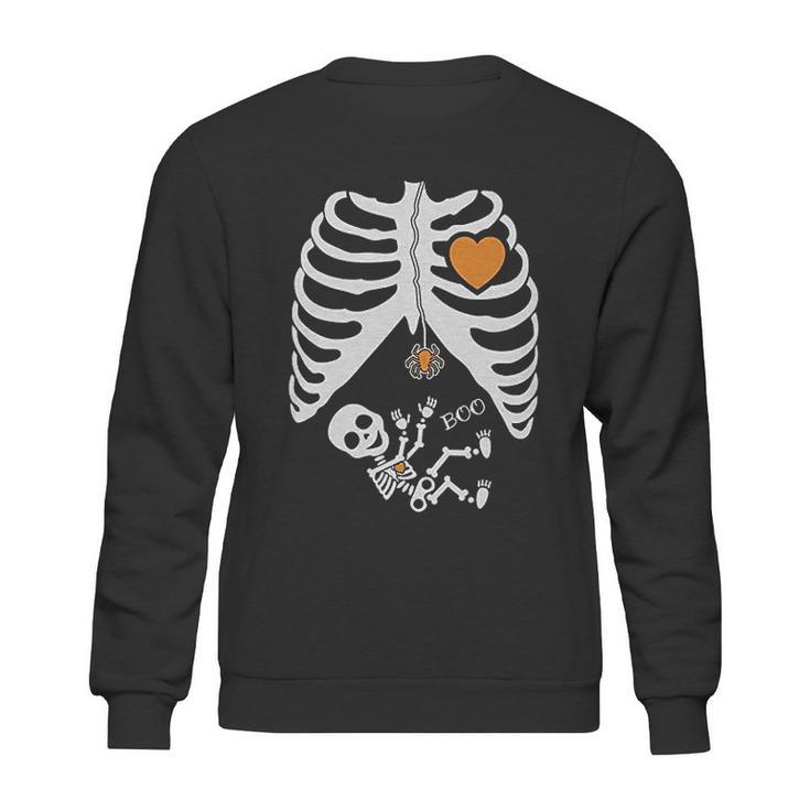 Halloween Skeleton Xray Rib Cage Sweatshirt