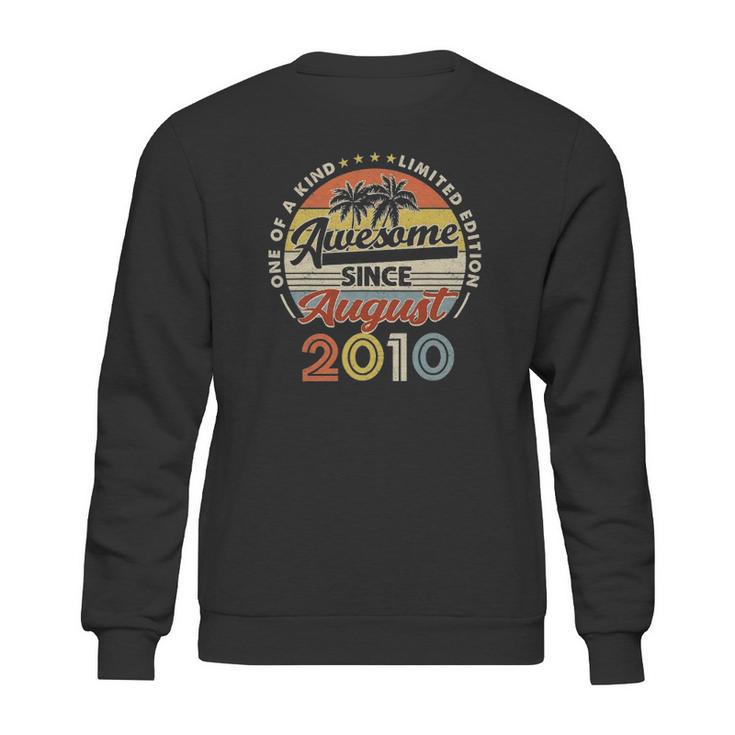 Happy 12Th Birthday Vintage August 2010 12 Years Old Sweatshirt