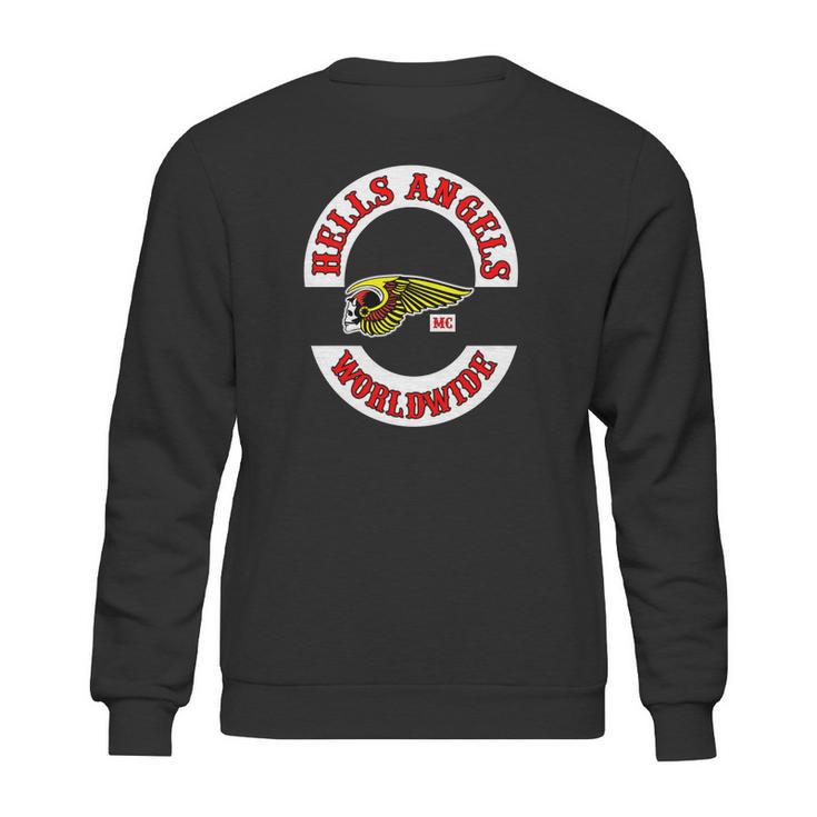 Hells Angels Worldwide T Shirt Long Sleeve Hoodie Sweatshirt Sweatshirt