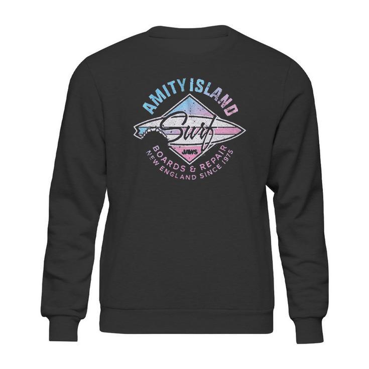 Jaws Amity Island Surf Purple Heather Sweatshirt