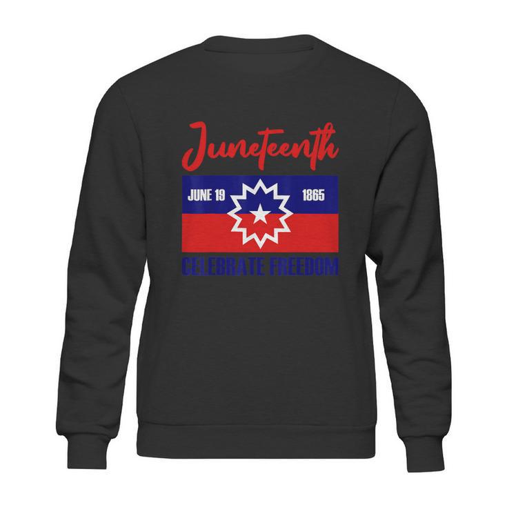 Juneteenth Celebrate Freedom Red White Blue Free Black Slave Sweatshirt