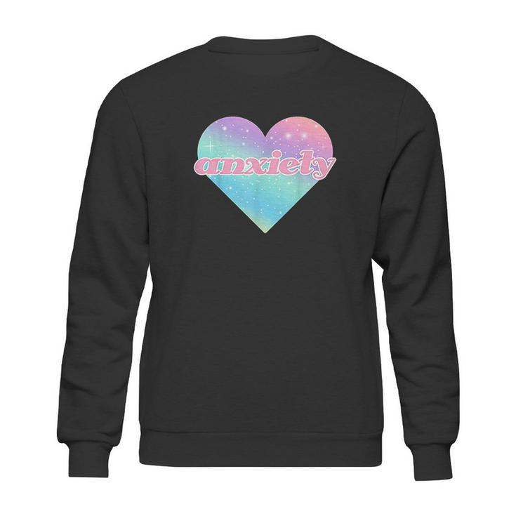 Kawaii Pastel Goth Anxiety Space Heart Sweatshirt