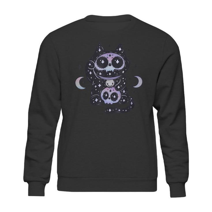 Kawaii Pastel Goth Art Creepy Cute Cat Japan Meow Kitten Sweatshirt