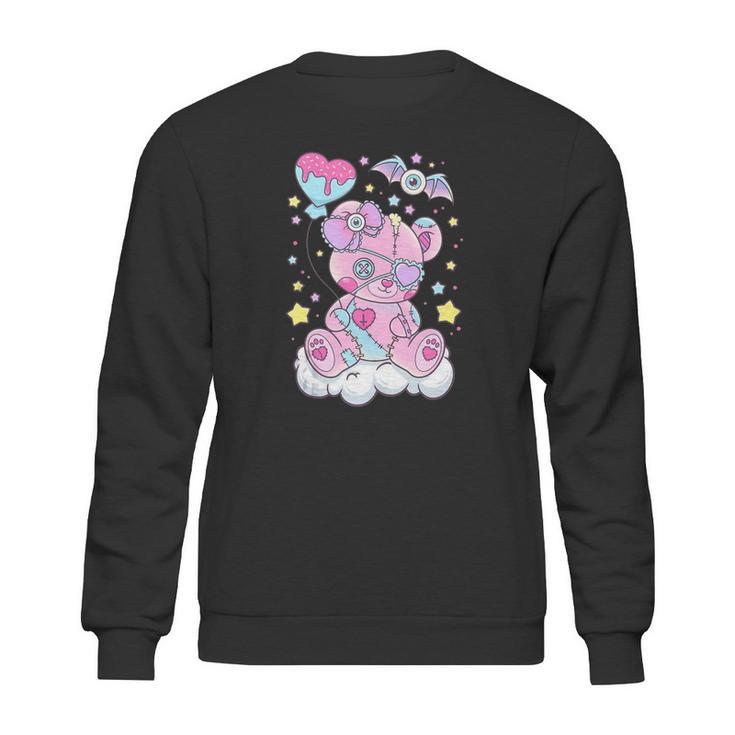 Kawaii Pastel Goth Cute Creepy Bear Sweatshirt