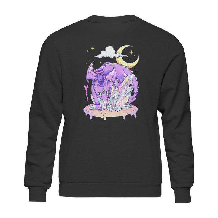 Kawaii Pastel Goth Cute Creepy Crystal Dragon Sweatshirt