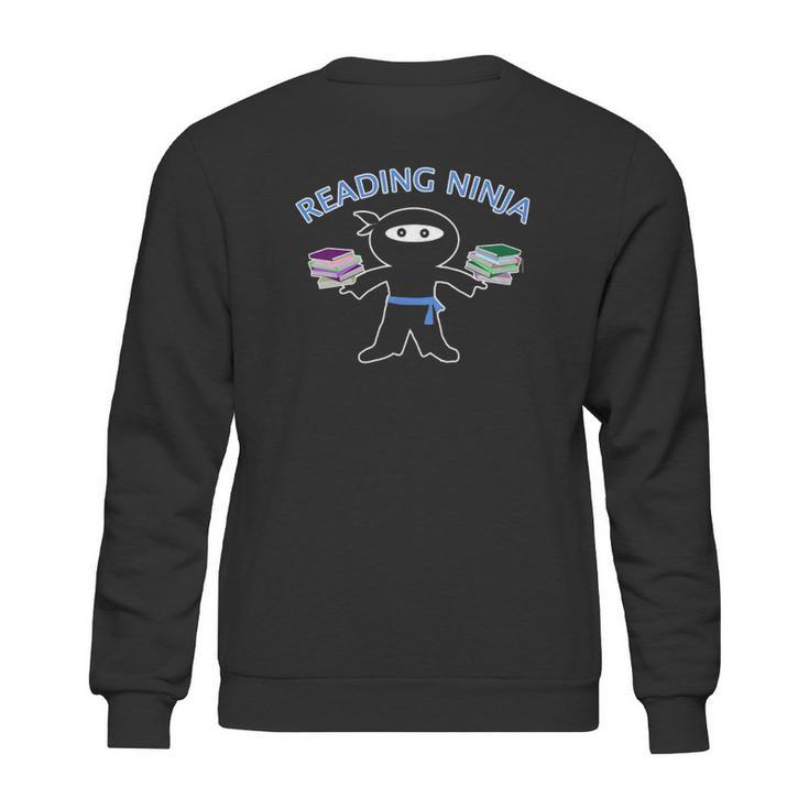 Kids Reading Ninjaby Scarebaby Blue Sweatshirt