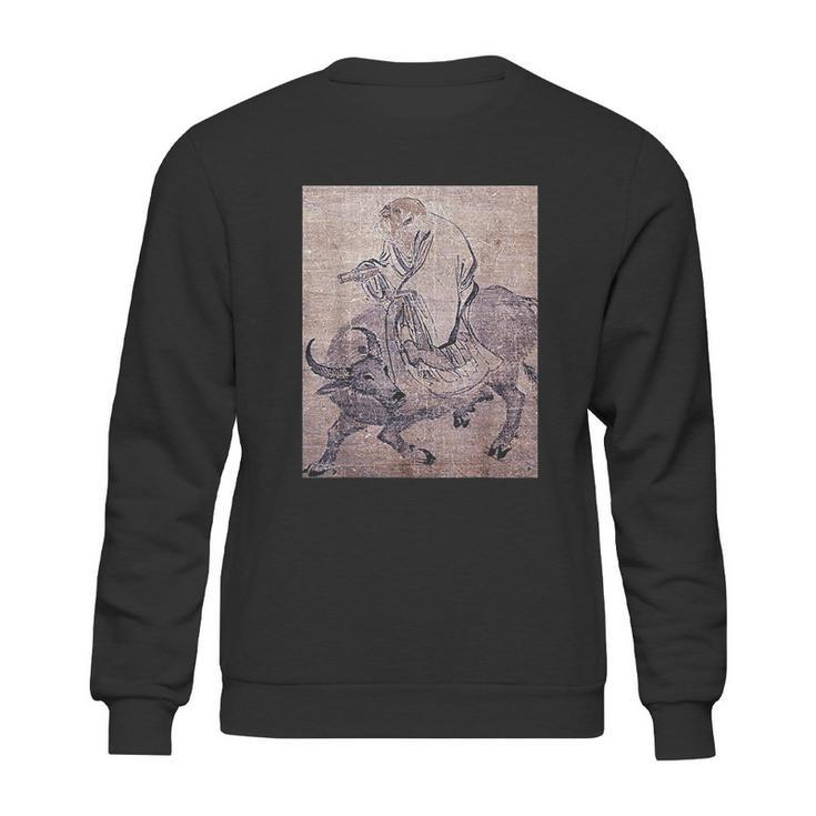 Laozi On Ox Lao Tzu Tao Te Ching Taoism Chinese Religion Sweatshirt