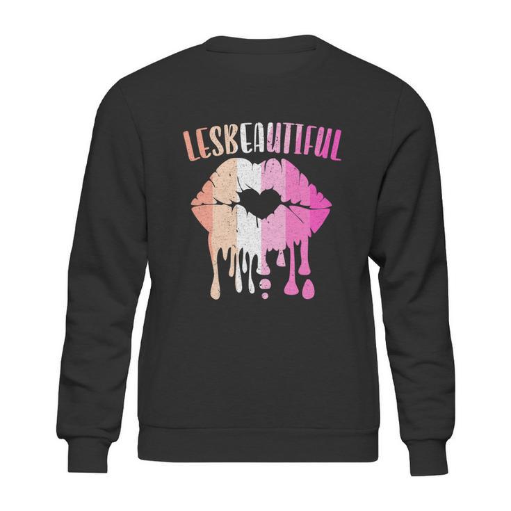 Lesbeatiful Lesbian Lgbtq Member Sexual Diversity Pride Funny Gift Graphic Design Printed Casual Daily Basic Sweatshirt