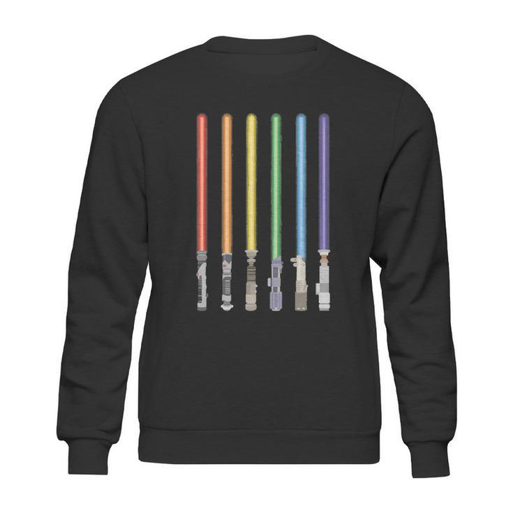 Lgbt Light Sword Pride Saber Ally Lgbtq Graphic Design Printed Casual Daily Basic Sweatshirt