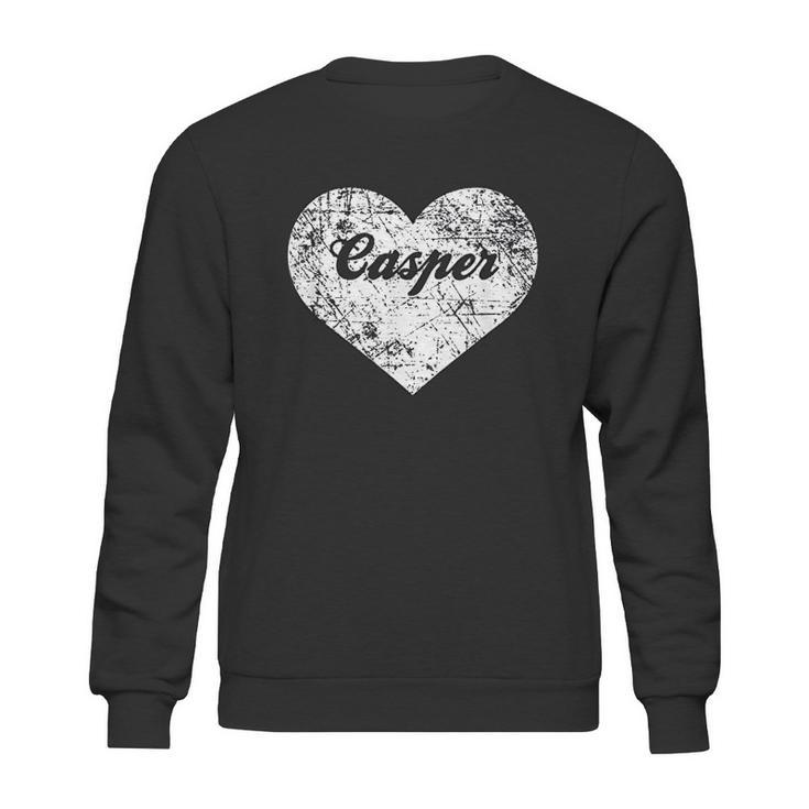 I Love Casper Funny Cute Wyoming Gift Souvenir Sweatshirt