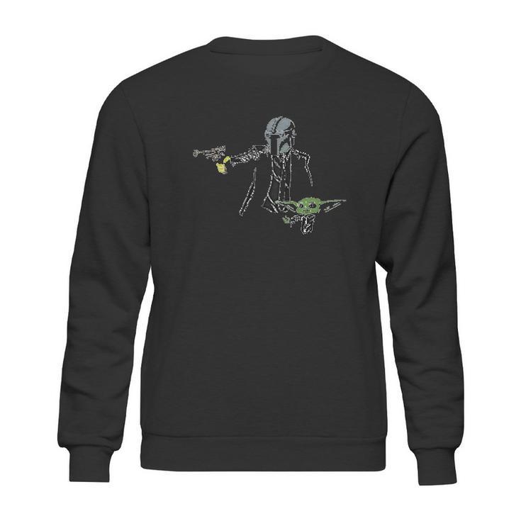 The Mandalorian And Baby Yoda Pulp Fiction Fan Sweatshirt