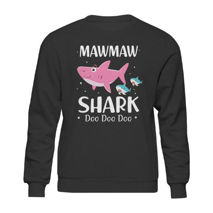 Mawmaw Shark Doo Doo Doo Black Pink Sweatshirt