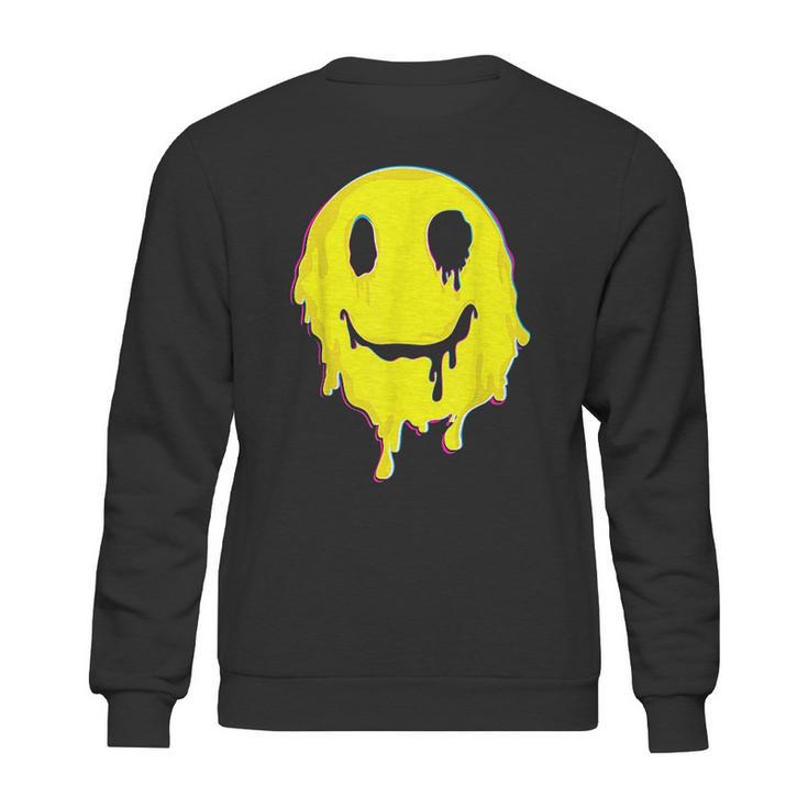 Melting Smiley Face Halloween Sweatshirt