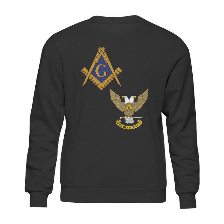 Mens Mason Scottish Rite Split Masonic Wings Up Sweatshirt