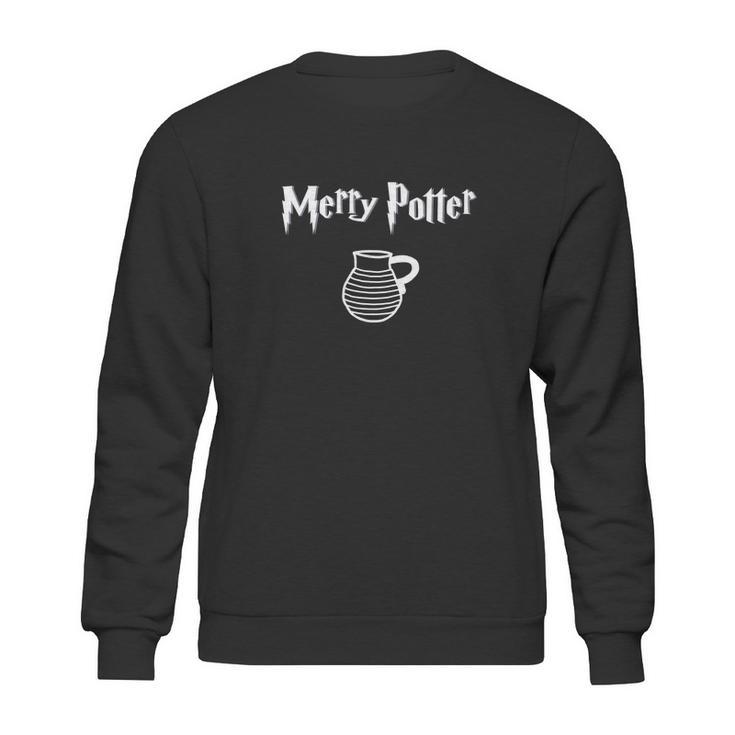 Merry Potter Funny Book Reading Harry Pottery Sweatshirt