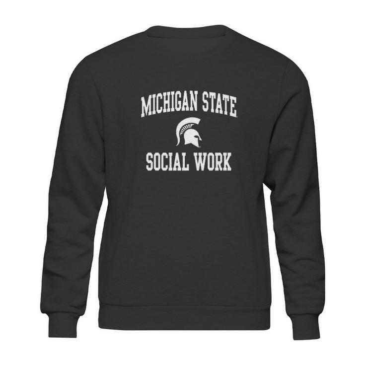 Michigan State Spartans Arch Logo Departments Sweatshirt