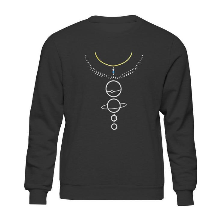 Minimalist Solar System Cool Artistic Astronomy Planet Nasa Nerd Space Sweatshirt