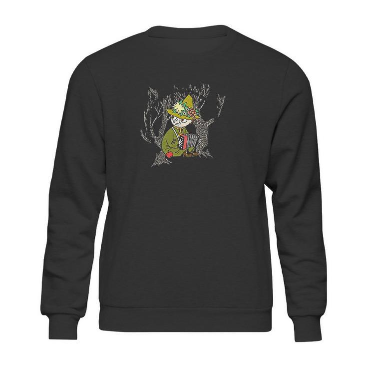 The Moomins Snufkin With Accordion Sweatshirt