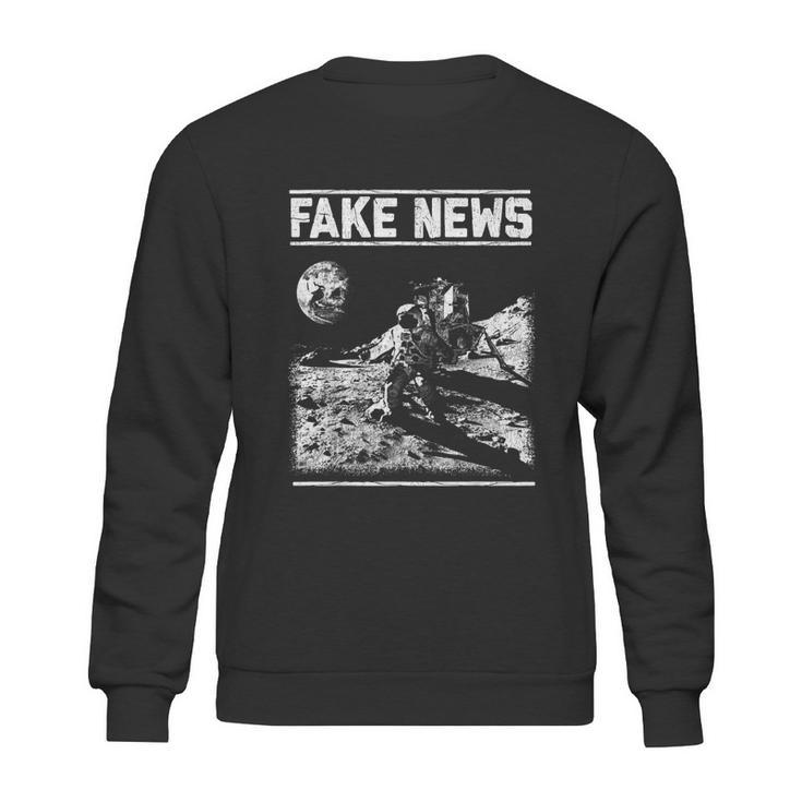 Moon Landing Hoax Apollo 11 1969 Conspiracy Theory Fake News Sweatshirt