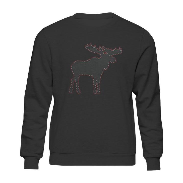 Moose Faux Stitched New Sweatshirt