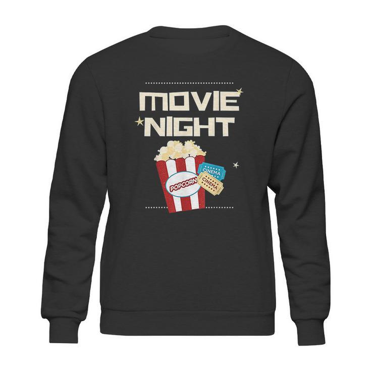 Movie Night Pop Corn Tickets Cinema Coming Soon Sweatshirt