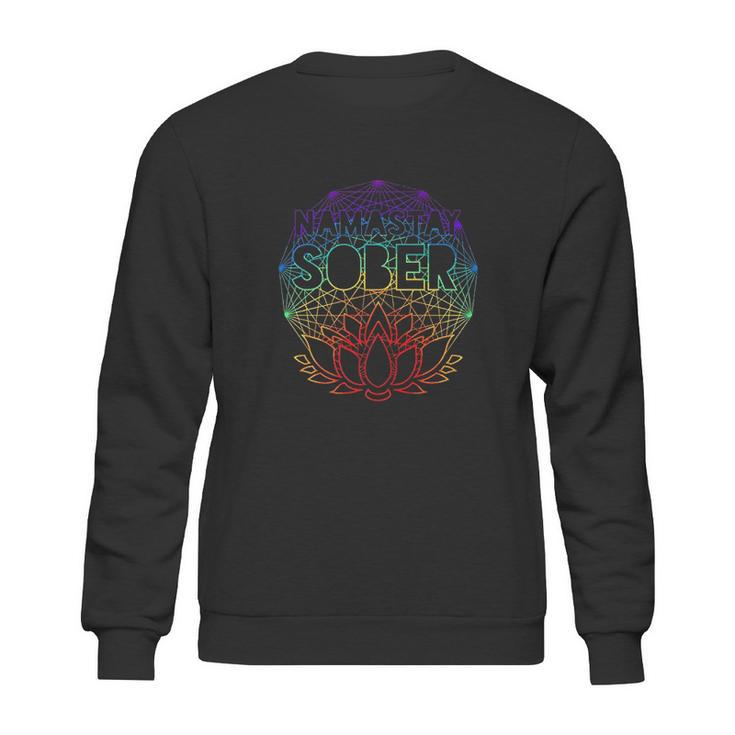 Namastay Sober Na Aa Alcoholics Anonymous Sobriety Recovery Sweatshirt