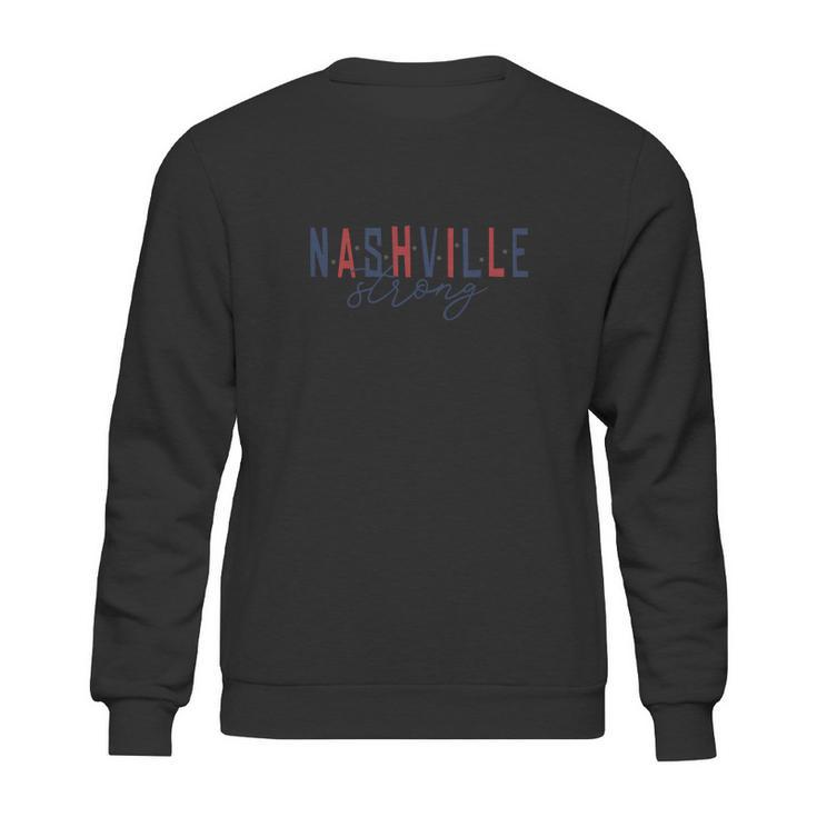 Nashville Strong Script And Stars Sweatshirt