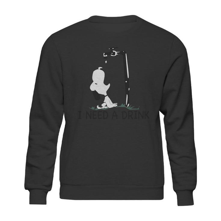 I Need A Drink Snoopy Sweatshirt