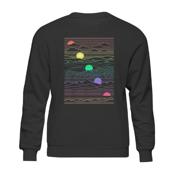 New Mexico State Landscape Line Art Design Sweatshirt