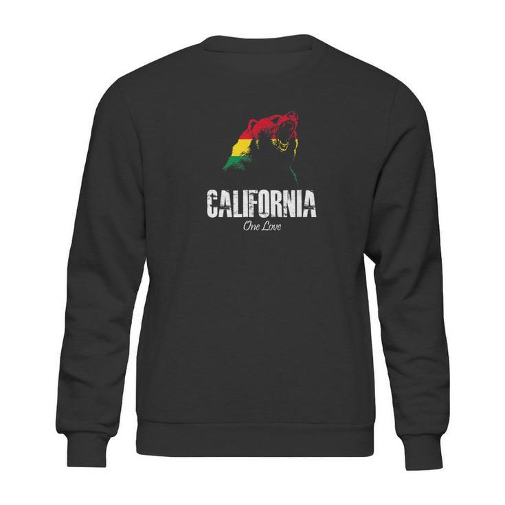 One Love California Bear Reggae Cali Vacation Tee Sweatshirt