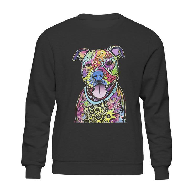 Pitbull Colourful Pit Bulls Dog Lovers Gift Sweatshirt