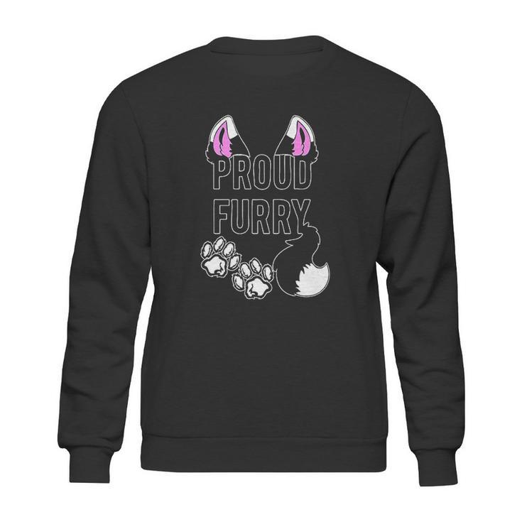 Proud Furry Furries Tail And Ears Cosplay Sweatshirt