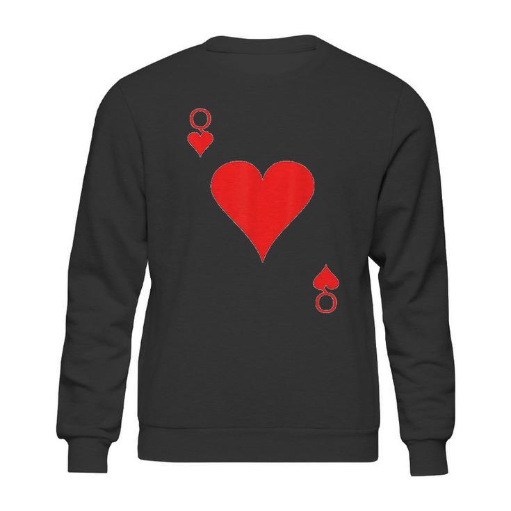 Queen Of Hearts Deck Of Cards Halloween Costume Sweatshirt